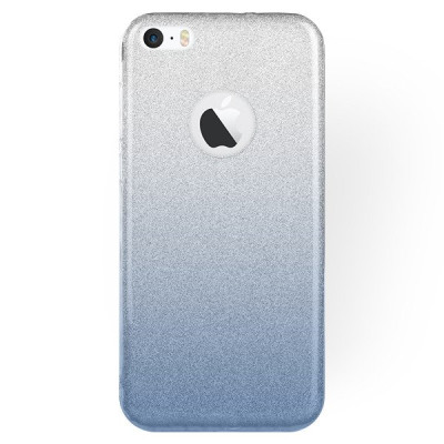 Силиконови гърбове Силиконови гърбове за Apple Iphone Луксозен силиконов гръб ТПУ с брокат за Apple iPhone 6 4.7 / Apple iPhone 6s 4.7 преливащ сребристо към синьо 